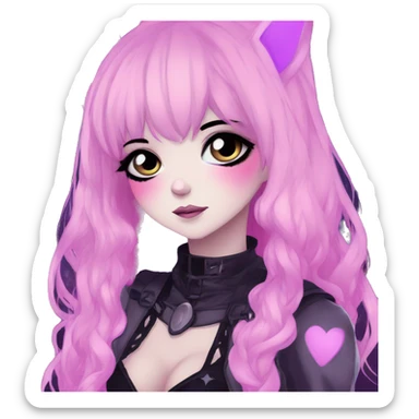 Gorgeous Cute Gothic Edgy Nebula Gradient Beautiful Anime Emo BatLady sticker