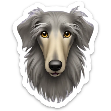 Scottish deerhound yellow fur sticker