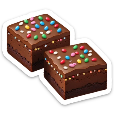 Brownie with sprinkles sticker