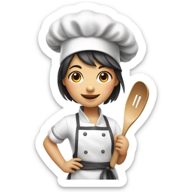 Little Chinese girl chef  sticker