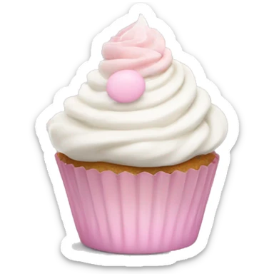Easter white light pink cupcake sticker