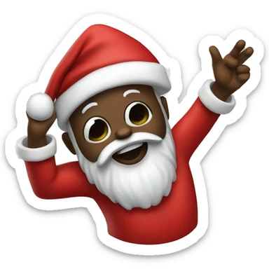 Black Santa dabbing  sticker