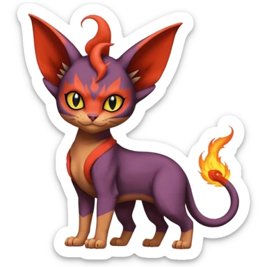Noivern-Sphynx-Noibat-Torracat-Litten-fusion sticker