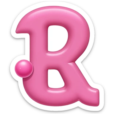 Alphabet A Pink sticker