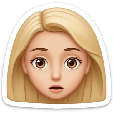 Girl amazed at what she sees sticker