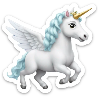 Winged unicorn sticker