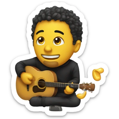 Escuchando música  sticker