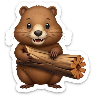 a beaver sticker