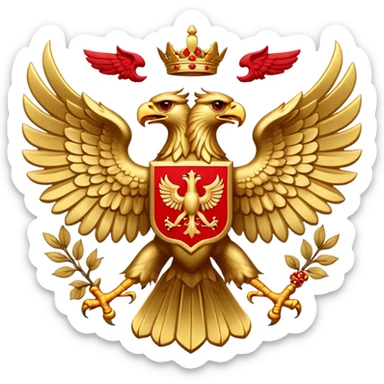 Byzantine double headed eagle Greek  sticker