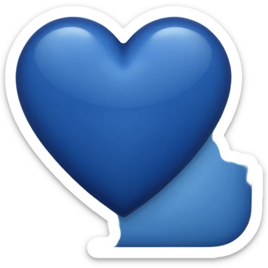 Navy blue heart sticker