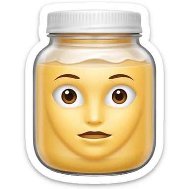 WHITE hair mask in a jar THE PRODUCT WITHOUT MOUTH AND EYES  sticker