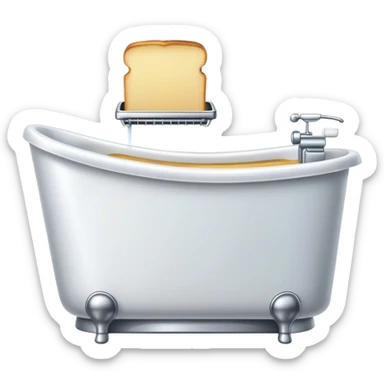 Toaster bathtub sticker