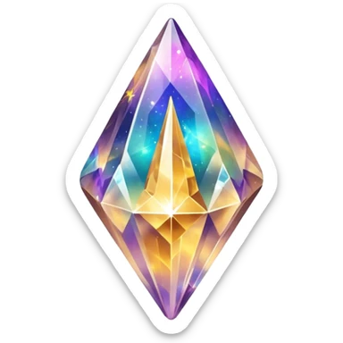 golden nebula crystal shard sticker