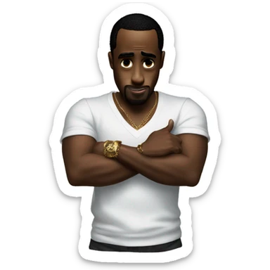 p diddy rubbing his hands together sticker