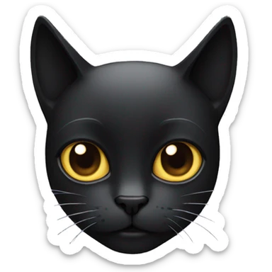 black cat looking annoyed sticker