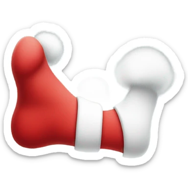 Foot with Santa hat on it’s toes  sticker