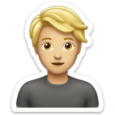 Ado blond dépressif sticker