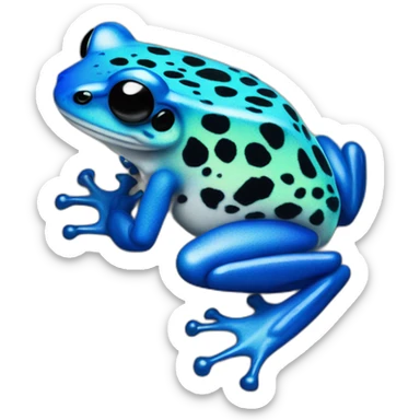 blue poison dart frog sticker