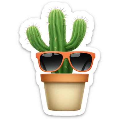 A cactus with sunglasses sticker