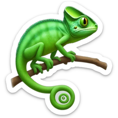 chameleon green sticker