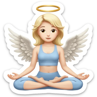 yoga angel sticker