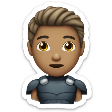 sidekick superhero bestie with bob cut hair sticker