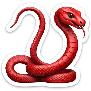 Original cobra black and redcolour  emoji sticker