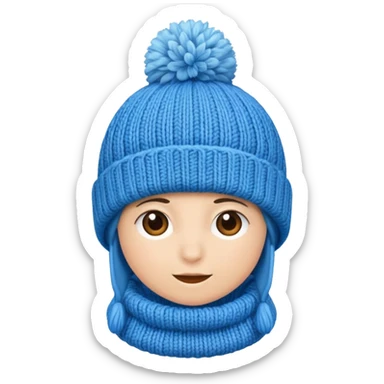 Blue winter hat sticker