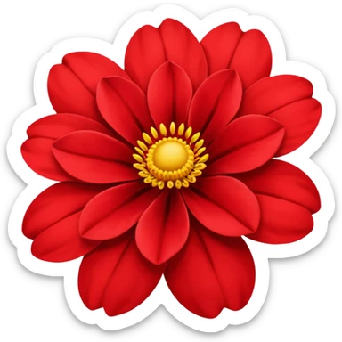 red flower sticker