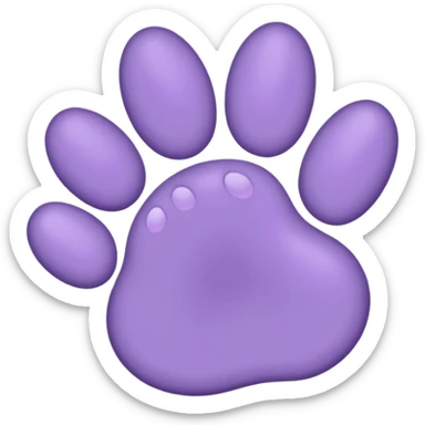 purple-cat-pawprint sticker