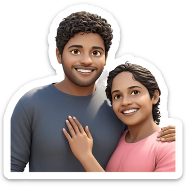 smiling boys outdoors together sticker