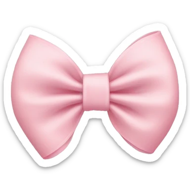 light pink bow on light pink bow sticker