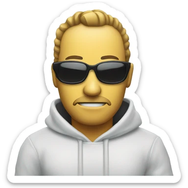 hacker in front of PC terminal sticker