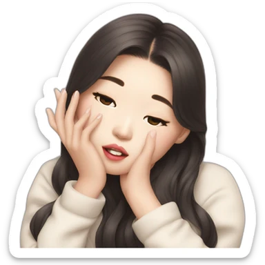 Kim Jennie Korean idol sending kiss sticker