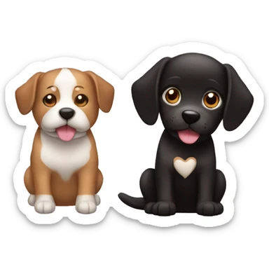 Perro de negro y cafe con cara tierna sticker