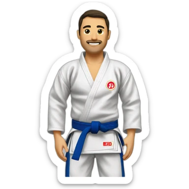 Judo ceinture marin sticker