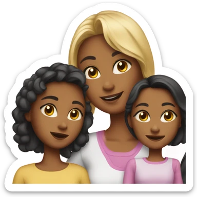 all girl family picture  sticker
