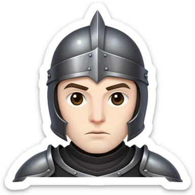 Knight with Dark armor sticker