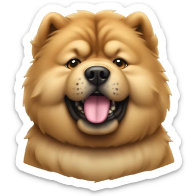 chow chow dog holding blunt  sticker