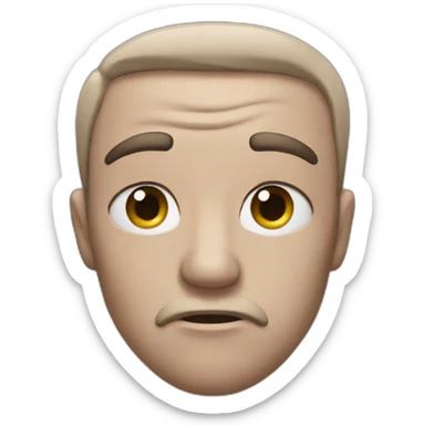 not amused squinty eyes sticker