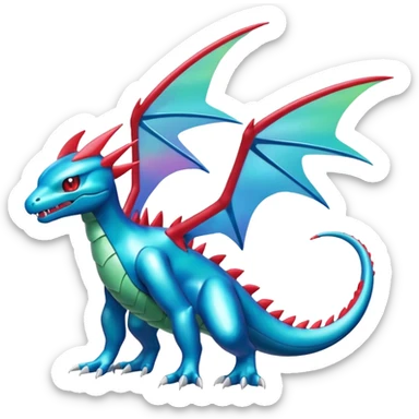  Cool Shiny Digimon-Fakemon-Salamence-Flygon full body sticker