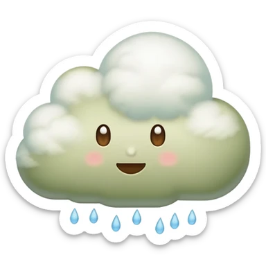 pastel olive cloud sticker