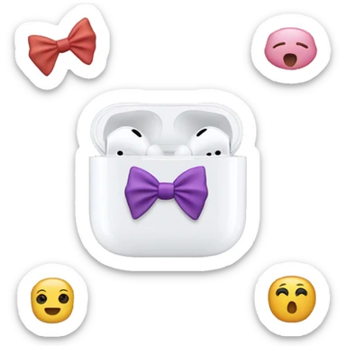 AirPods Max with bows sticker