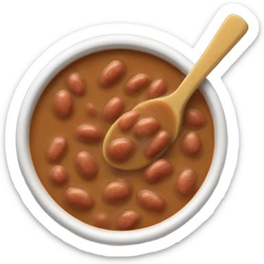 a spoonful of pinto bean soup sticker