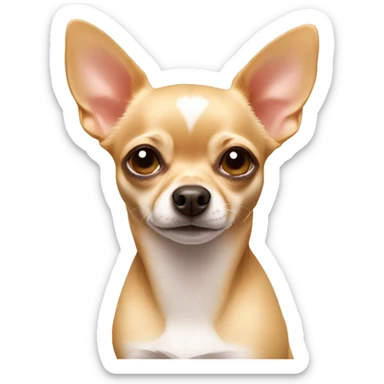 Tan chihuahua pink nose sticker