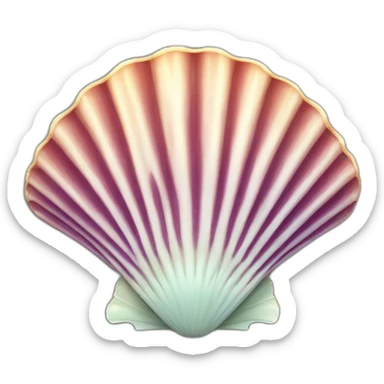 scallop shell sticker