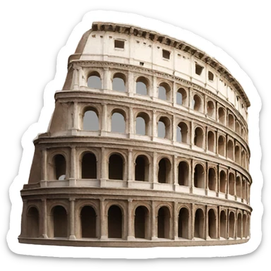 Rome colosseum in apple emoji style sticker