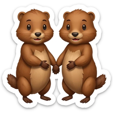 beavers in love sticker