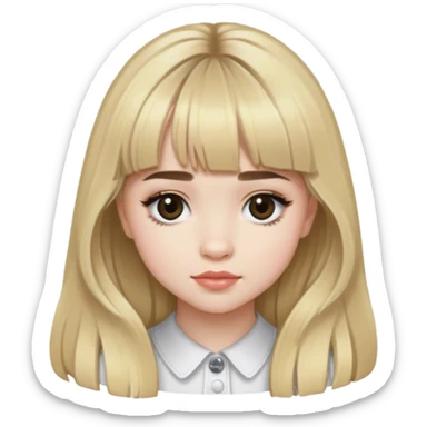 sabrina carpenter blonde with bangs sticker