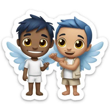Angel and stitch sticker